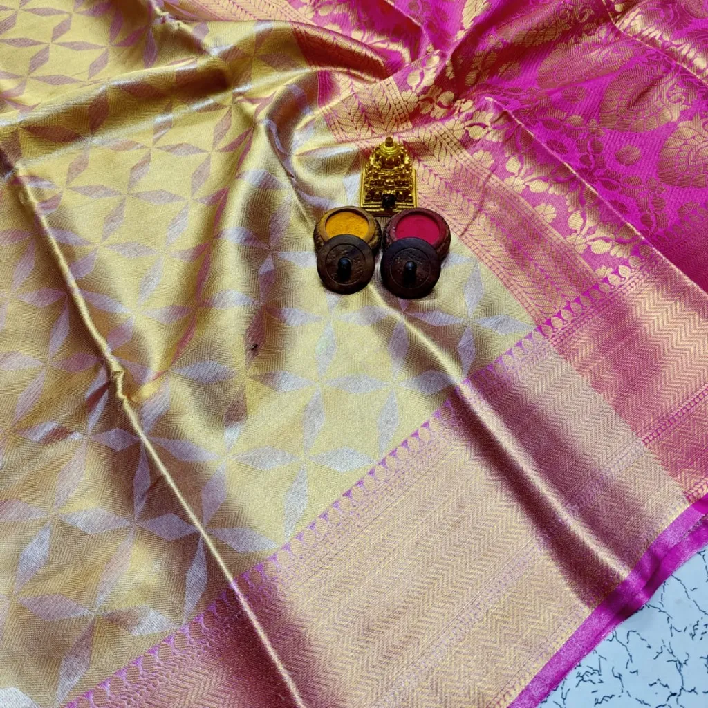 Semi Kanchivaram Silk Fancy Sarees – Harshal Textiles Elampillai